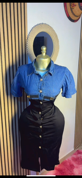 Robe chemise denim élégante