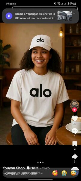 T-shirt et casquette Alo