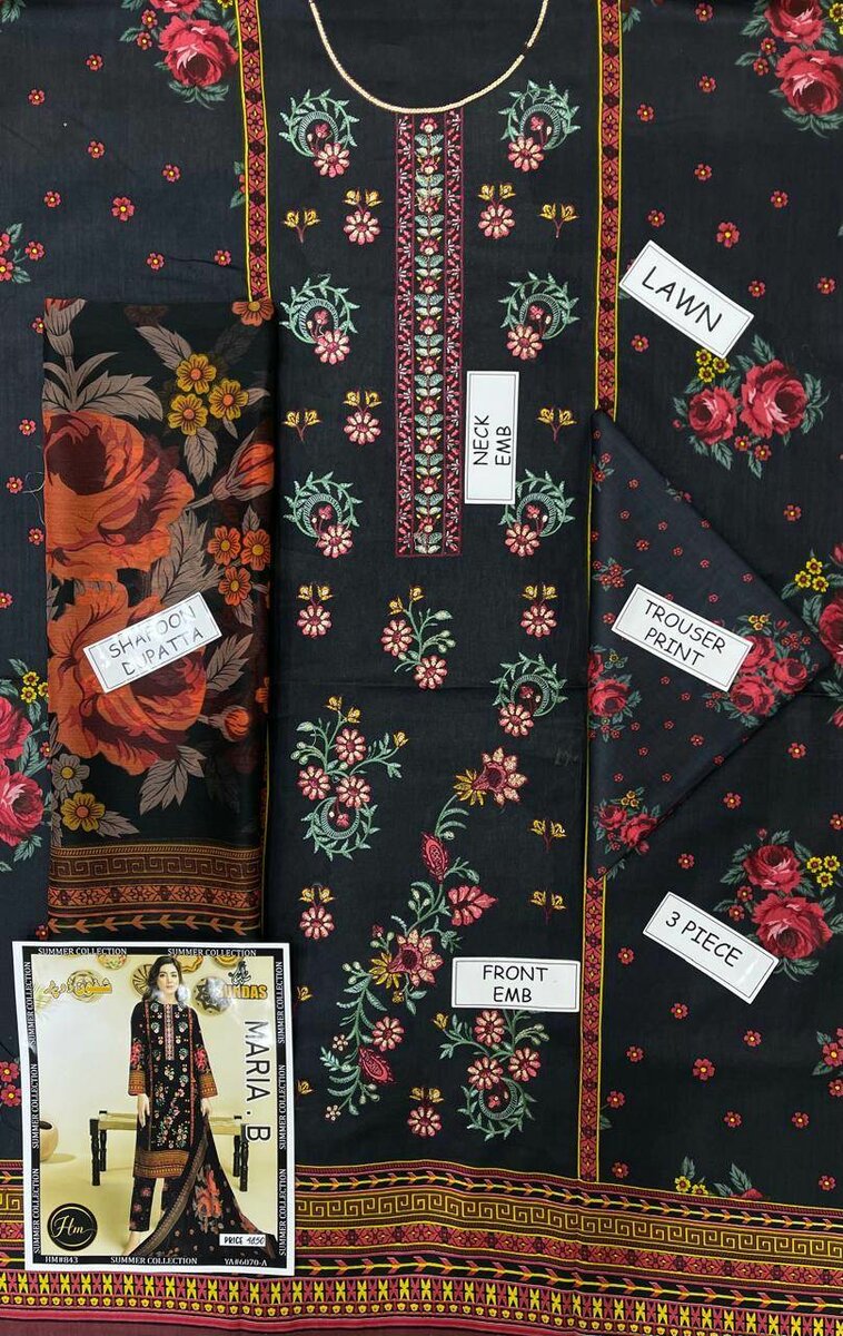 Printed lawn suit