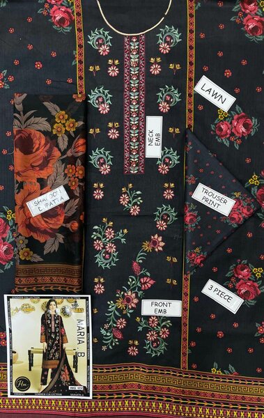 Printed lawn suit