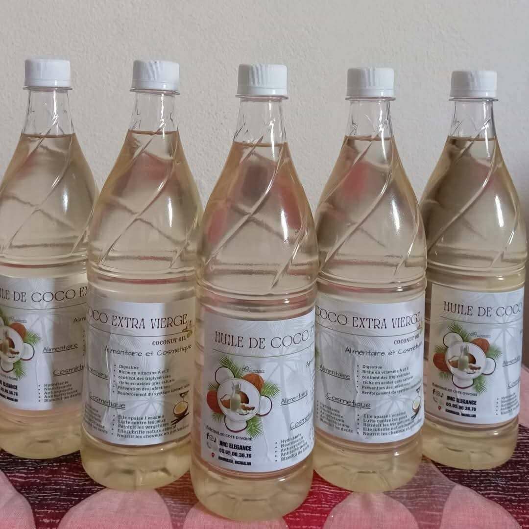 Huiles de coco pressé à froid