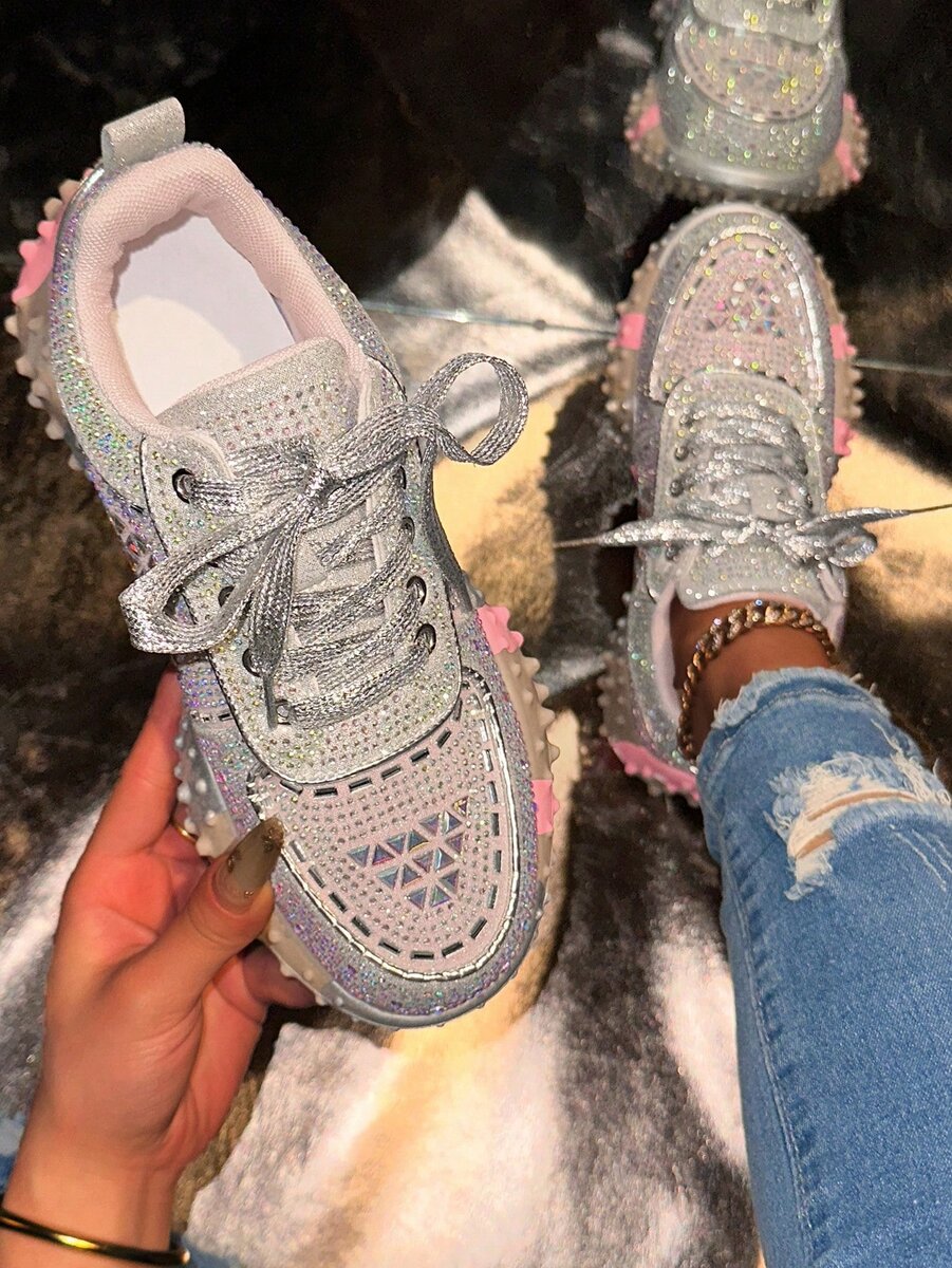 Baskets Femme Glamour Strass