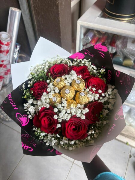 Bouquet Roses Chocolats