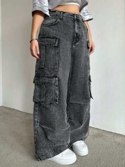 Jean cargo tendance pour femmes