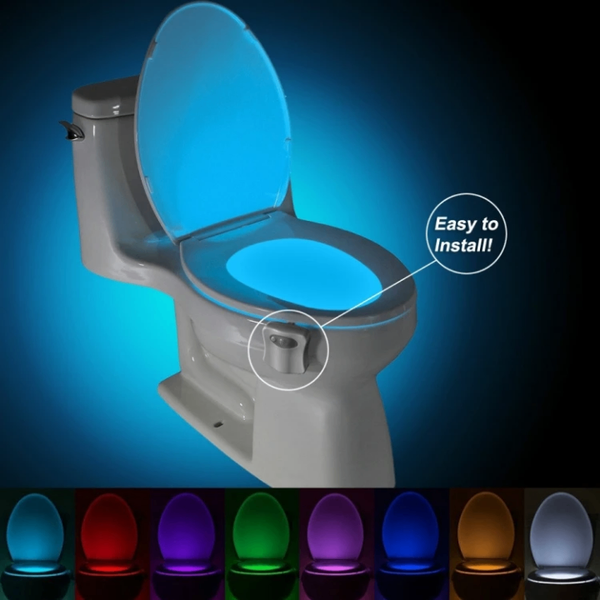 Lumière de toilette LED colorée