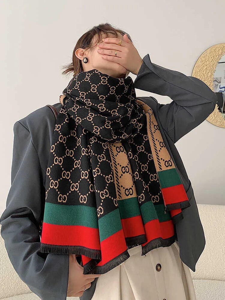 Gucci GG Cashmere wool Jacquard Scarf - Farfetch