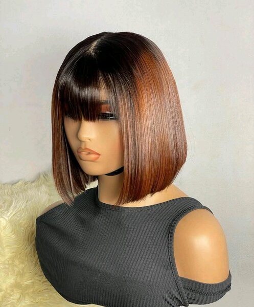 Perruque Bob Brun Réaliste