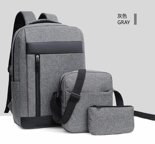 Sac à dos urbain en tissu gris