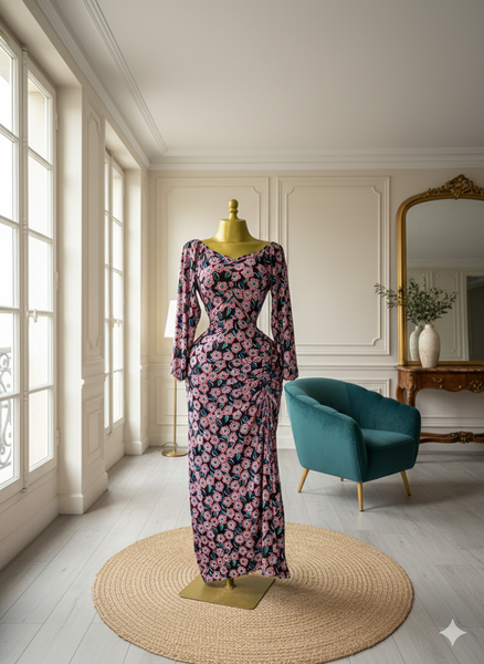 Robe élégante fendue soirée