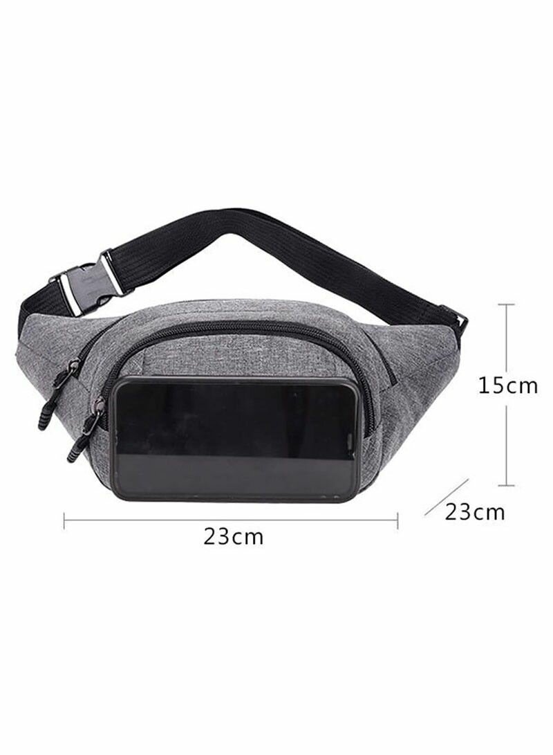 4 COMPARTMENTS FASHIONABLE UNISEX WAIST BAG FOR SPORT OUTDOO