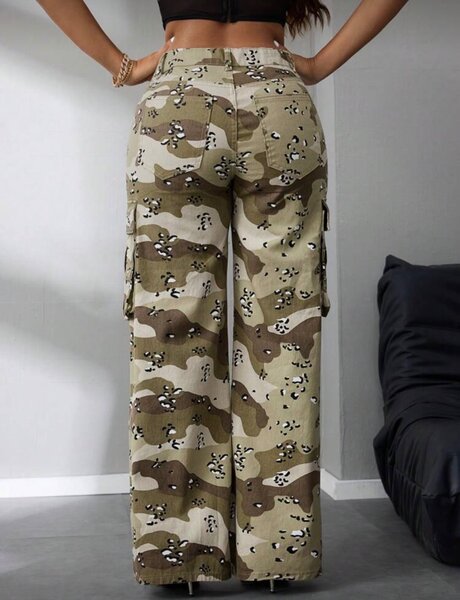 Pantalon cargo treilli femme