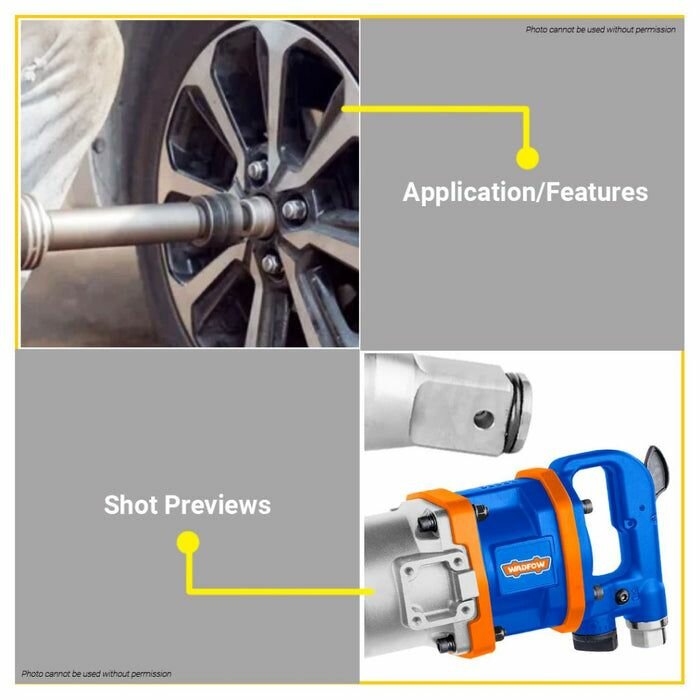 Clé à chocs pneumatique puissante