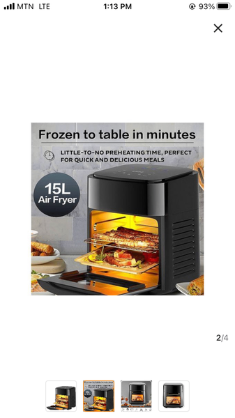 MULTIPURPOSE AIR FRYER 15L