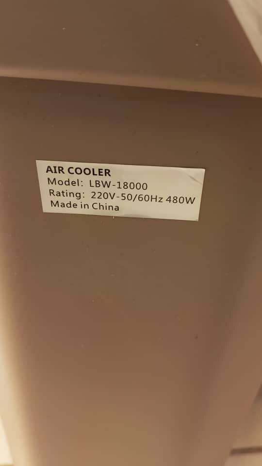 480Wat 150Litres commercial/ industrial air cooler fan