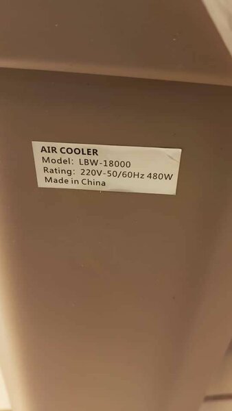 480Wat 150Litres commercial/ industrial air cooler fan