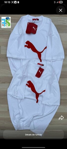 T-shirt blanc avec logo Puma
