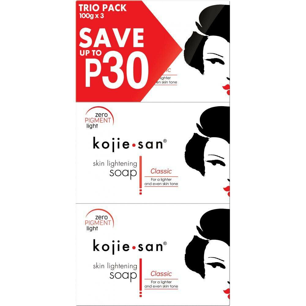 Kojic san  Skin Lightening Soap Trio pack 100g*3