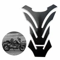 AKE - AK-15 Motorcycle Fuel Tank Pad Black with Silver Dotted Outline Motorcycle decals sticker
