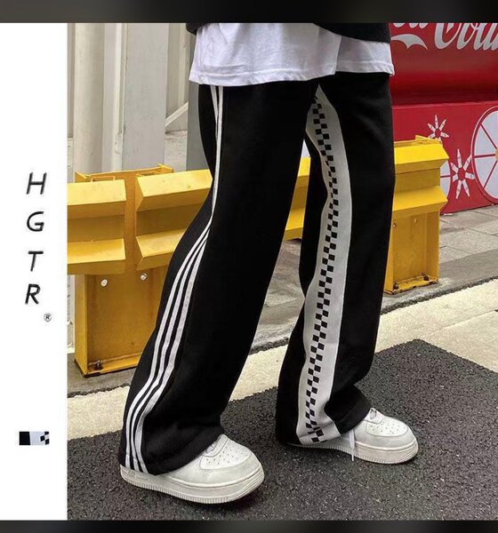 Pantalon à rayures tendance
