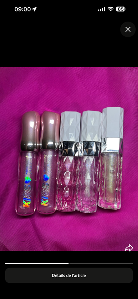 Ensemble de gloss pailletée