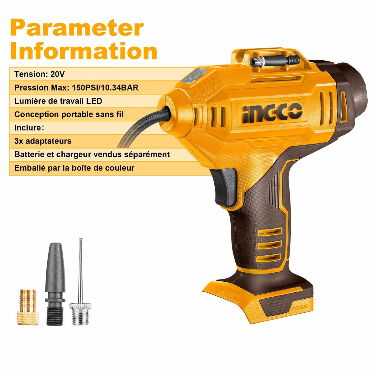 Compresseur d'air portatif 150PSI