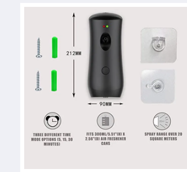 Automatic Adjustable Fragrance Dispenser Home Indoor Wall-mounted Air Freshener