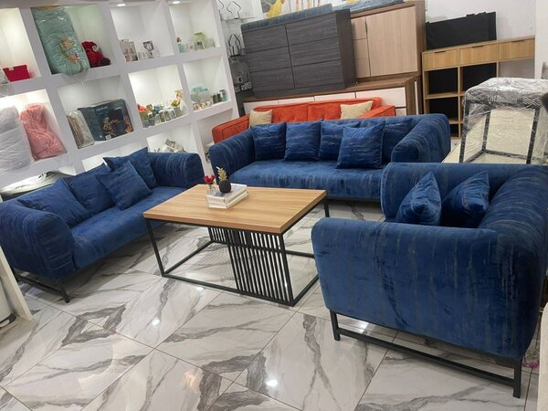 Ensemble canapé bleu moderne