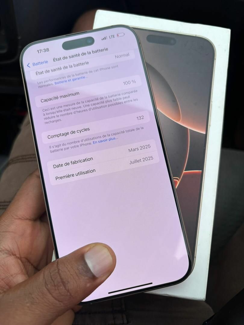 16 pro max 256Go CE Batterie