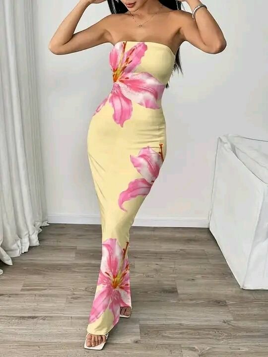 Robe Longue Imprimée Floral