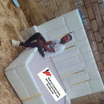 custom made bed with a high base