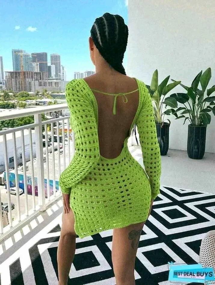 Robe Crochet Dos Nu Sexy