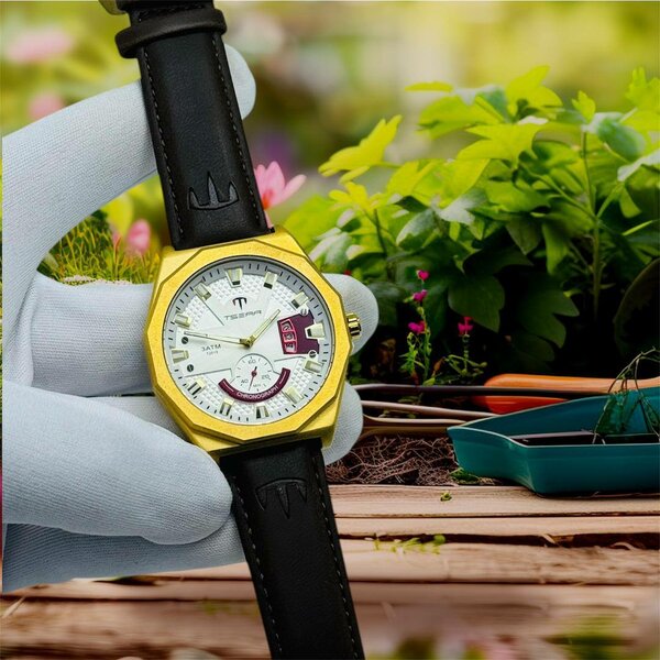 Montre élégante en cuir pour homme