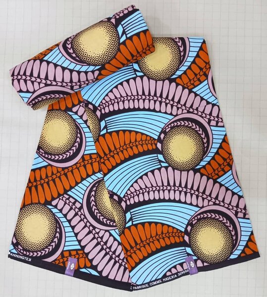 Original Cotton Wax Chitenge Fabric with 6 Yard Print 