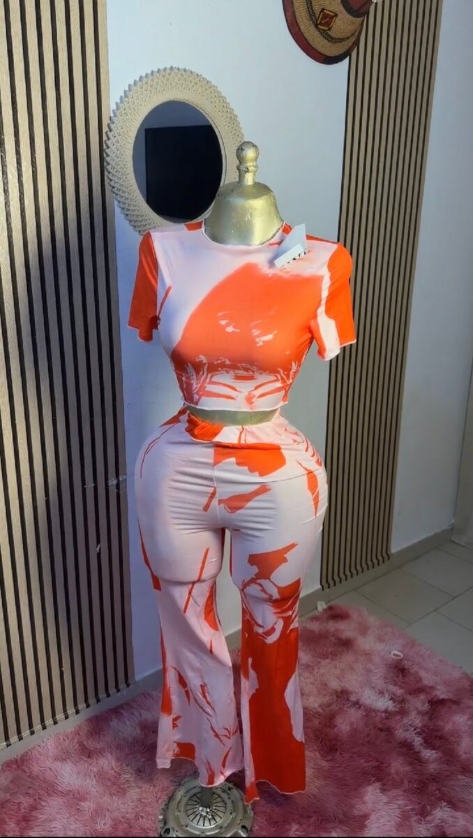 Ensemble Femme Imprimé Orange