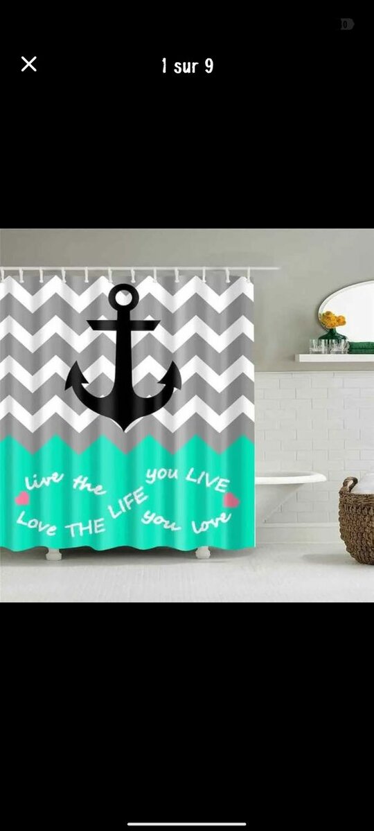 Rideau de Douche Imperméable