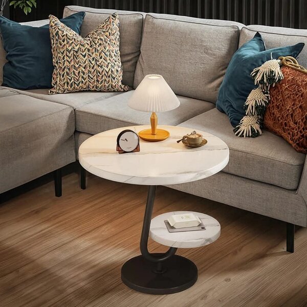Table d'appoint moderne en marbre