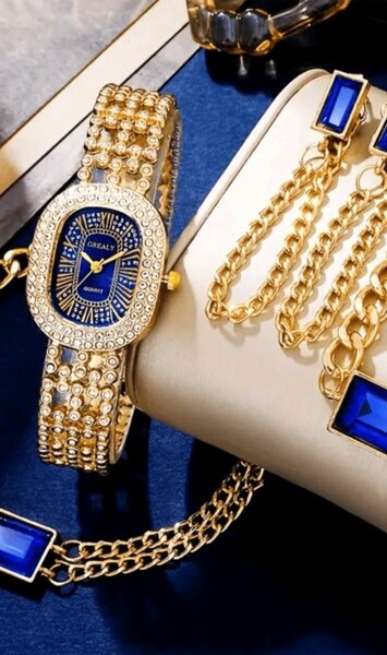 Montre Femme et bijoux Dorée