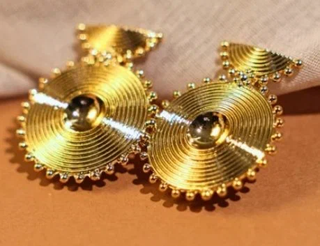 Boucles d'oreilles ronde dorée