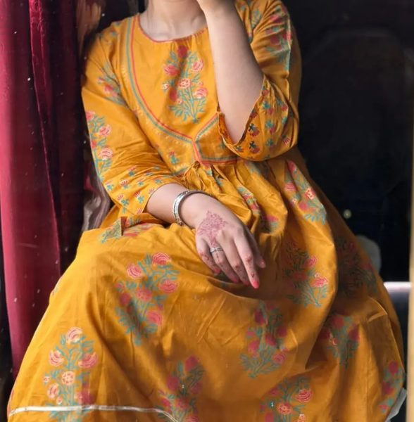 *3D COTTON LAWN Fency Maxi 2Pc*