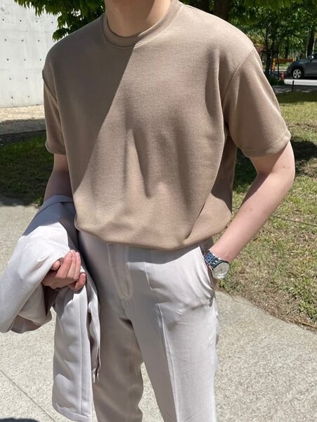 Round neck plain T shirts