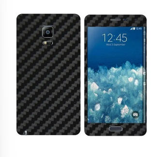 Samsung Galaxy Note Edge Black Carbon Fiber Texture Mobile Skin