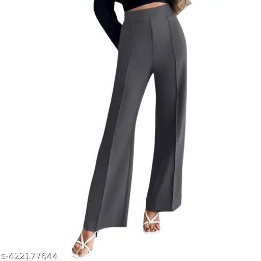 High waist black trou