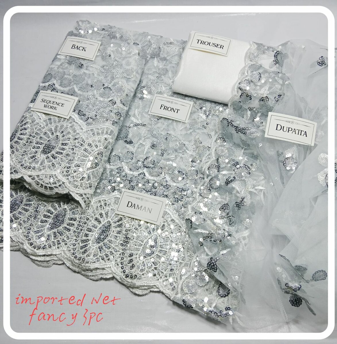 Party wear 3 pc 6 colours available,dc free