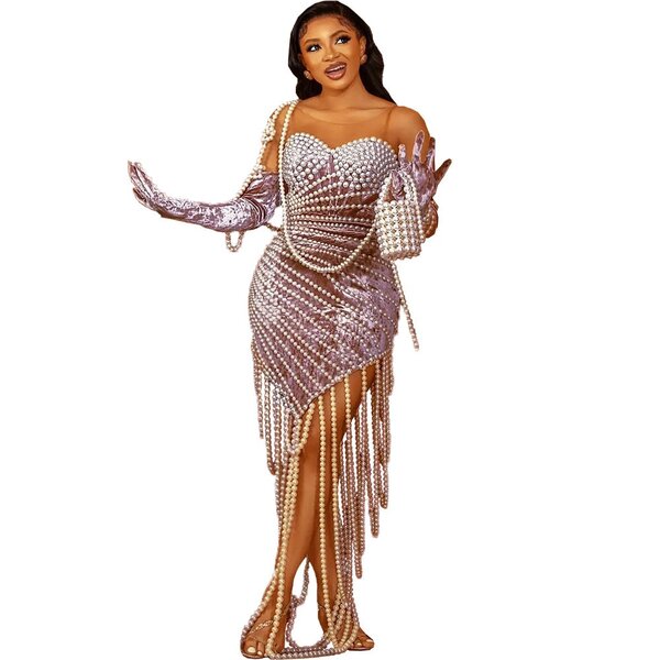 Robe en perles faite main