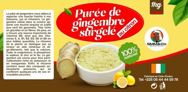 Purée de Gingembre Citron 1kg