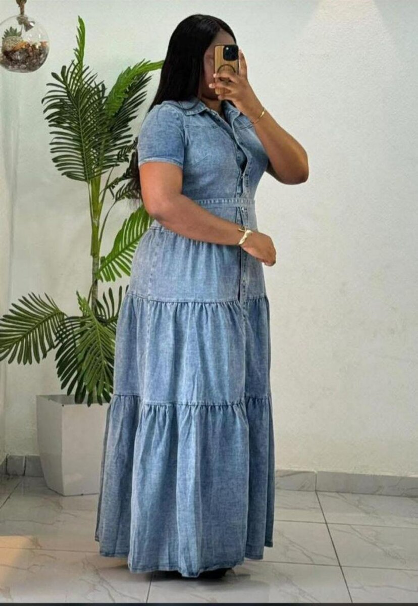 Robe longue en jean élégante