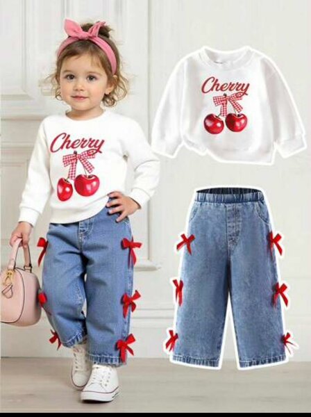 Ensemble mignon cerise enfant