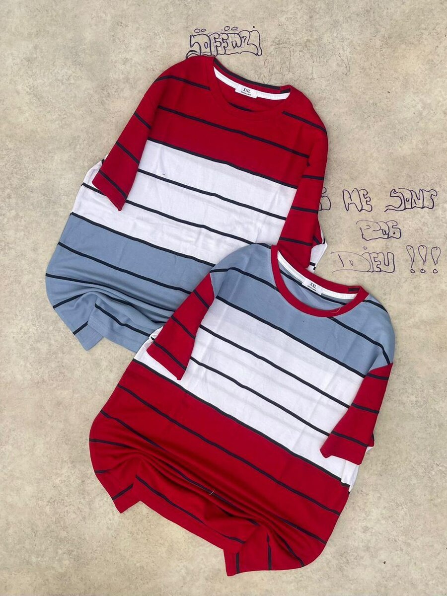 T-shirts Unisex Rayés Colorés