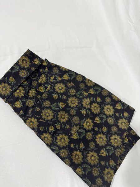 Floral A-Line Mini Jean Skirt