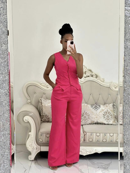 pink vest and trousers